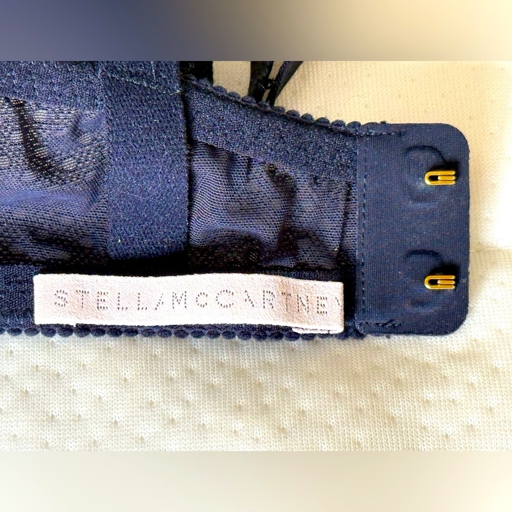 Stella McCartney Balconette Bra in Navy and Pink - Picture 7 of 9